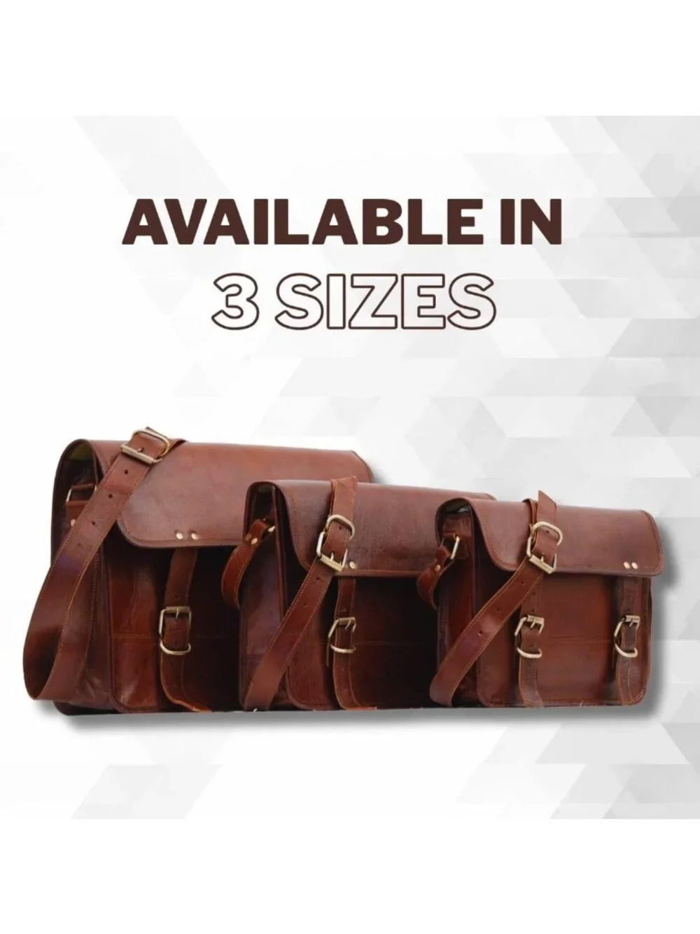 Vintage Leather Messenger Bag | 16